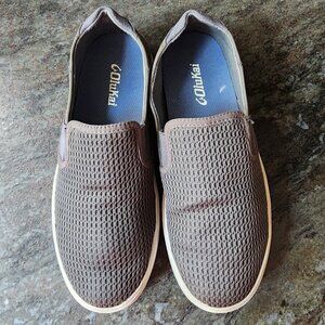 OluKai Gray Textile Slip-On Loafers Size 7